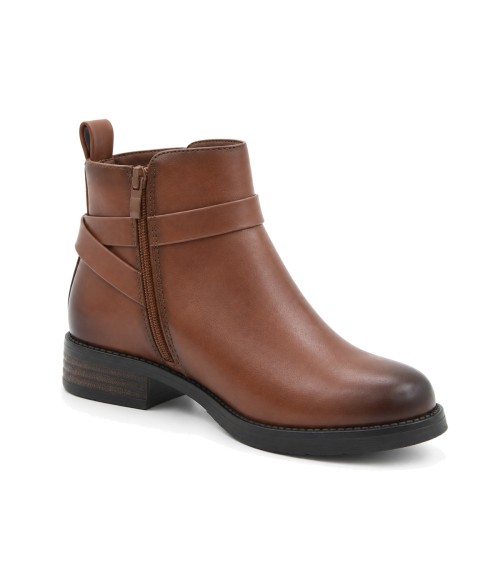 Botin Marron con Hebillas y Tacon Bajo Montevita 105530