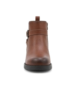 Botin Marron con Hebillas y Tacon Bajo Montevita 105530