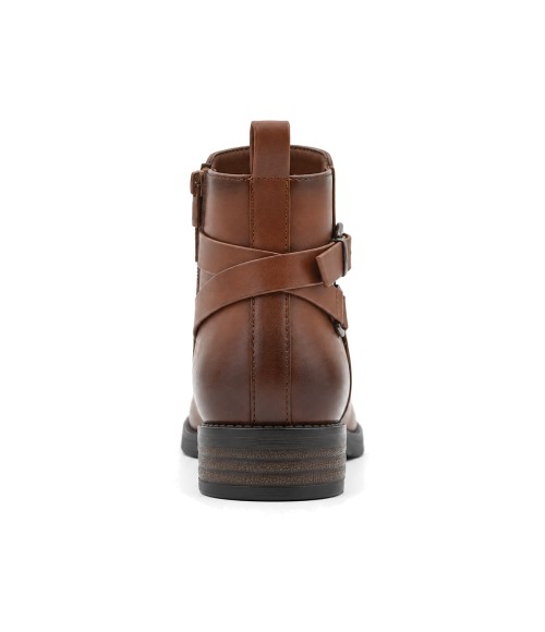 Botin Marron con Hebillas y Tacon Bajo Montevita 105530