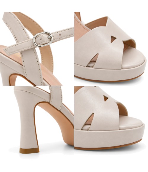 Sandalia De Tacon Y Tiras Flor Para Mujer Montevita Fenie 105069