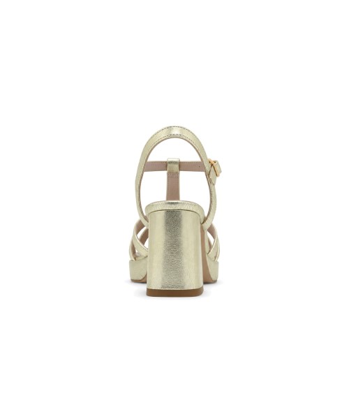 Sandalia Forma Tacon Ancho Para Mujer Montevita Picasor 105077