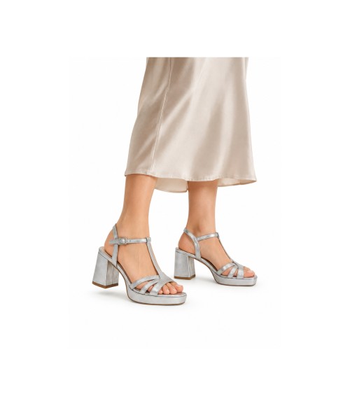 Sandalia Forma Tacon Ancho Para Mujer Montevita Picasor 105077