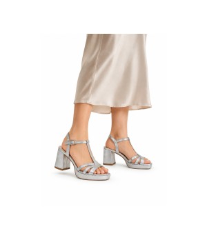 Sandalia Forma Tacon Ancho Para Mujer Montevita Picasor 105077