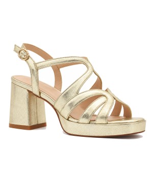 Sandalia De Tacon Ancho Y Tiras Para Mujer Montevita Venten 105079