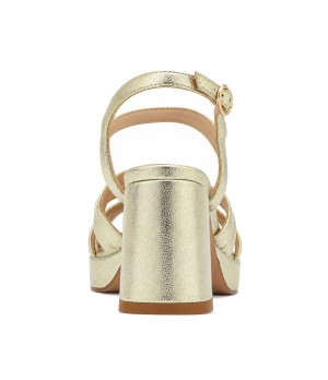 Sandalia De Tacon Ancho Y Tiras Para Mujer Montevita Venten 105079