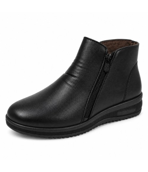 Botin Negro con Cremallera y Cuna Baja Montevita Bottivita80 105535
