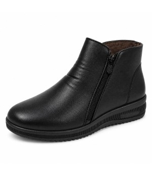 Botin Negro con Cremallera y Cuna Baja Montevita Bottivita80 105535