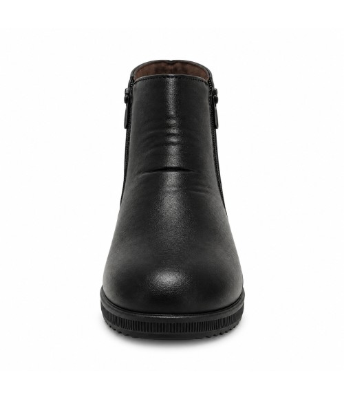 Botin Negro con Cremallera y Cuna Baja Montevita Bottivita80 105535