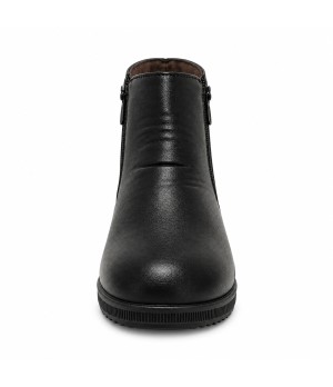 Botin Negro con Cremallera y Cuna Baja Montevita Bottivita80 105535