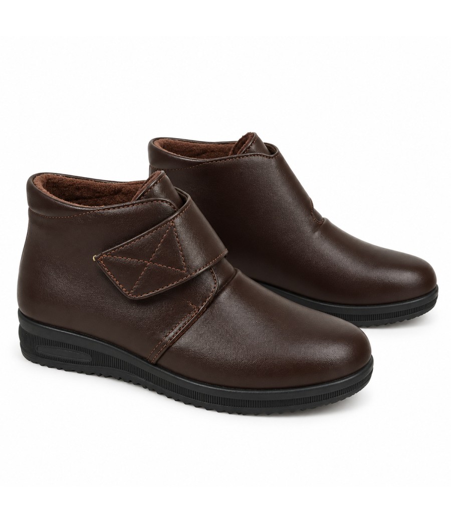 Botin Marron con Velcro y Cuna Baja Montevita Bottivita81 105536