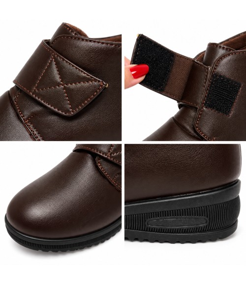 Botin Marron con Velcro y Cuna Baja Montevita Bottivita81 105536