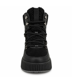 Botin Negro con Cordones y Plataforma Montevita Bottivita84 105539