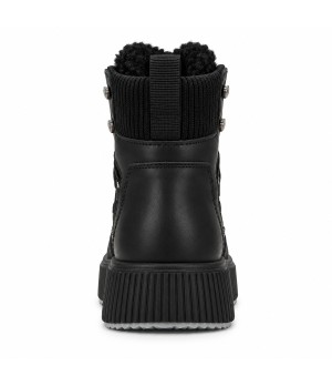 Botin Negro con Cordones y Plataforma Montevita Bottivita84 105539