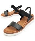 Sandalia De Cuña Para Mujer.  Montevita  Silia8  91067 Negro