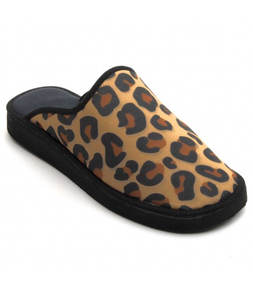 PESOPLUMAkLEOc 69513 ZAPATILLA DESTALONADA DE LEOPARDO