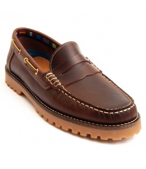 Mocasin Casual De Piel Para Hombre Purapiel Mocca2 89140