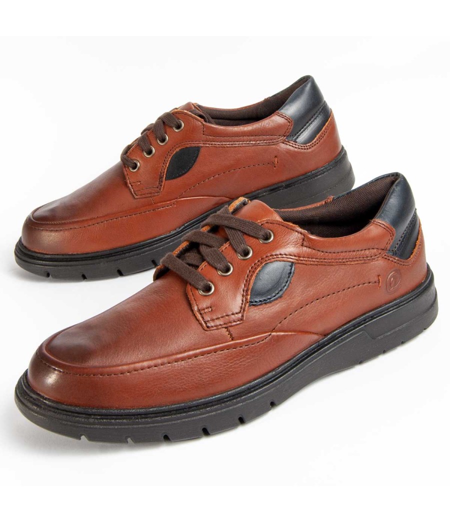 Zapato De Piel Para Hombre Purapiel Confore 98977